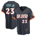 Silnrao S.Diego Padres #23 Fernando Tatis Jr Player Obsidian 2026 City Connect Home Game T-shirt Stitched Jerseys