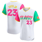 Silnrao S.Diego Padres #23 Fernando Tatis Jr Player White City Connect Home Limited Elite Stitched Jerseys