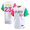 Silnrao S.Diego Padres #23 Fernando Tatis Jr Player White City Connect Home Limited Stitched Jerseys