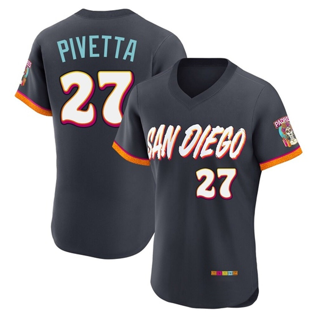 Silnrao S.Diego Padres #27 Nick Pivetta Player Obsidian 2026 City Connect Home Limited Elite T-shirt Stitched Jerseys