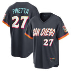 Silnrao S.Diego Padres #27 Nick Pivetta Player Obsidian 2026 City Connect Home Limited T-shirt Stitched Jerseys
