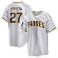 Silnrao S.Diego Padres #27 Nick Pivetta Player White Home Game Stitched Jerseys