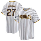 Silnrao S.Diego Padres #27 Nick Pivetta Player White Home Game Stitched Jerseys