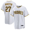 Silnrao S.Diego Padres #27 Nick Pivetta Player White Home Limited Stitched Jerseys