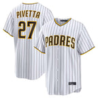 Silnrao S.Diego Padres #27 Nick Pivetta Player White Home Limited Stitched Jerseys