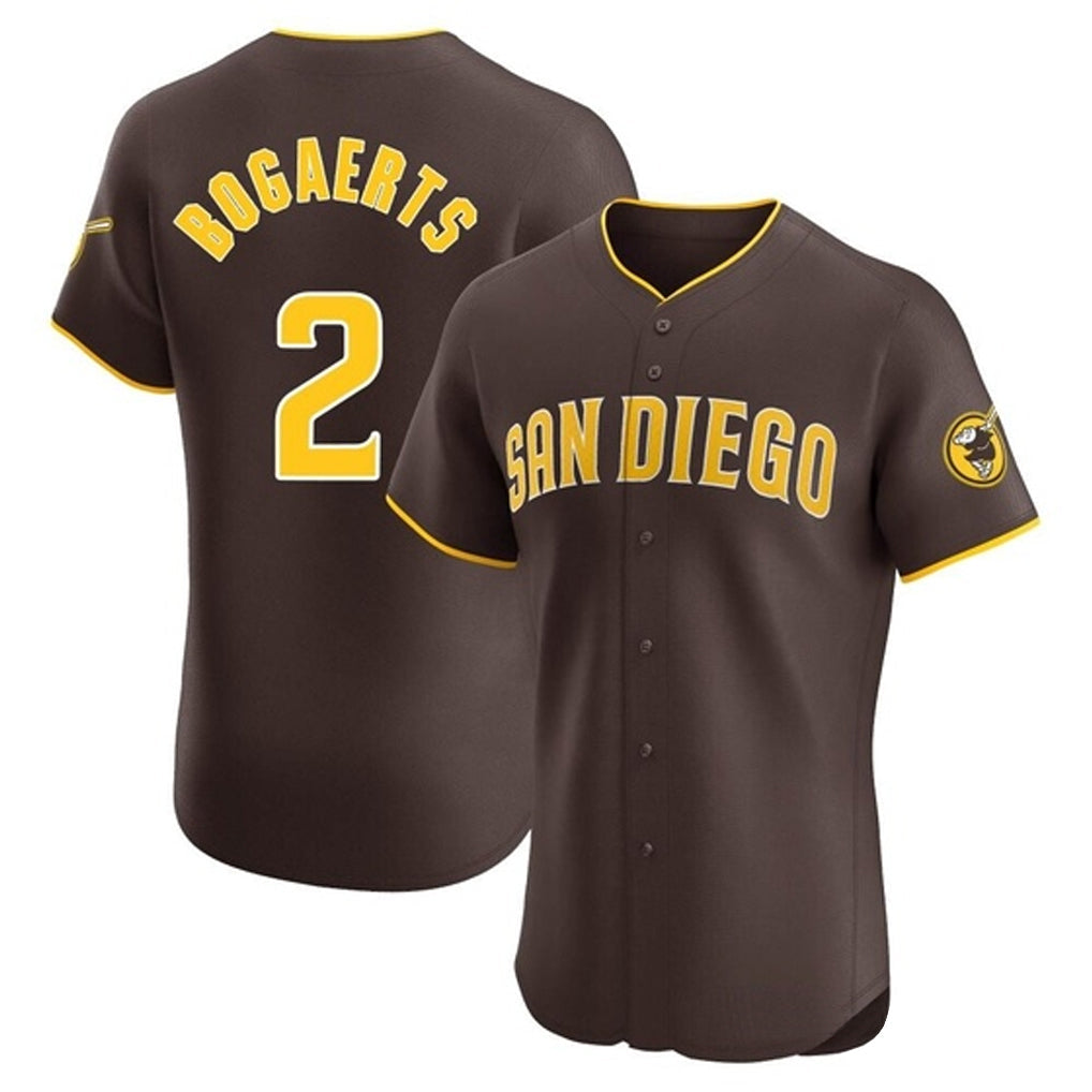 Silnrao S.Diego Padres #2 Xander Bogaerts Player Brown Home Limited Elite Stitched Jerseys