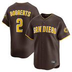 Silnrao S.Diego Padres #2 Xander Bogaerts Player Brown Home Limited Stitched Jerseys