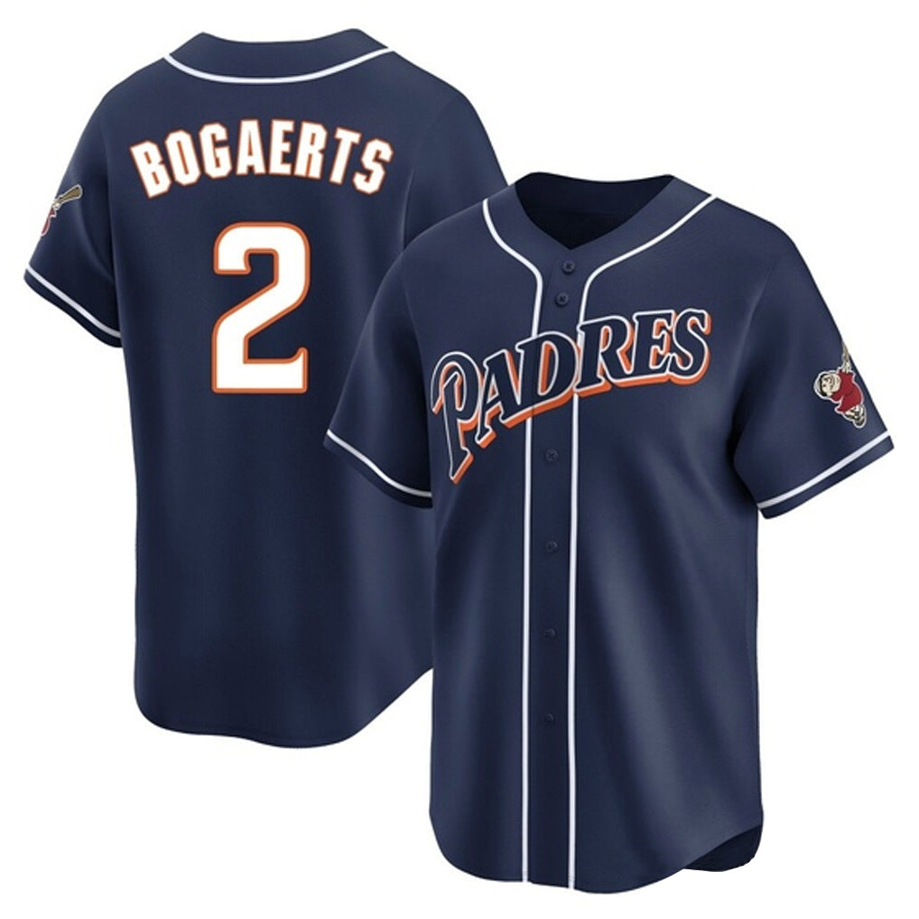 Silnrao S.Diego Padres #2 Xander Bogaerts Player Navy Cooperstown Collection Limited Home Stitched Jerseys
