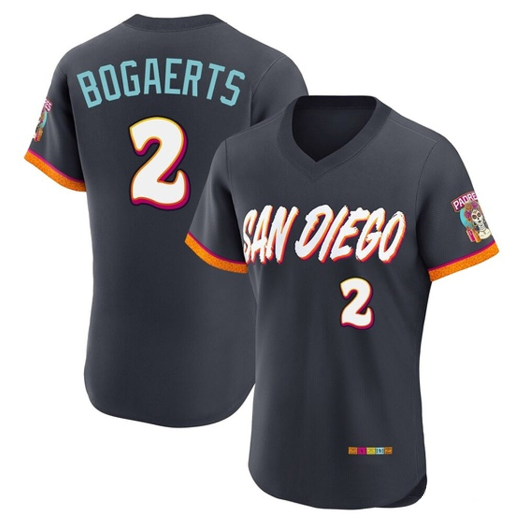 Silnrao S.Diego Padres #2 Xander Bogaerts Player Obsidian 2026 City Connect Home Limited Elite T-shirt Stitched Jerseys