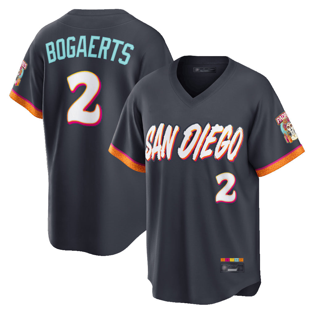 Silnrao S.Diego Padres #2 Xander Bogaerts Player Obsidian 2026 City Connect Home Limited T-shirt Stitched Jerseys