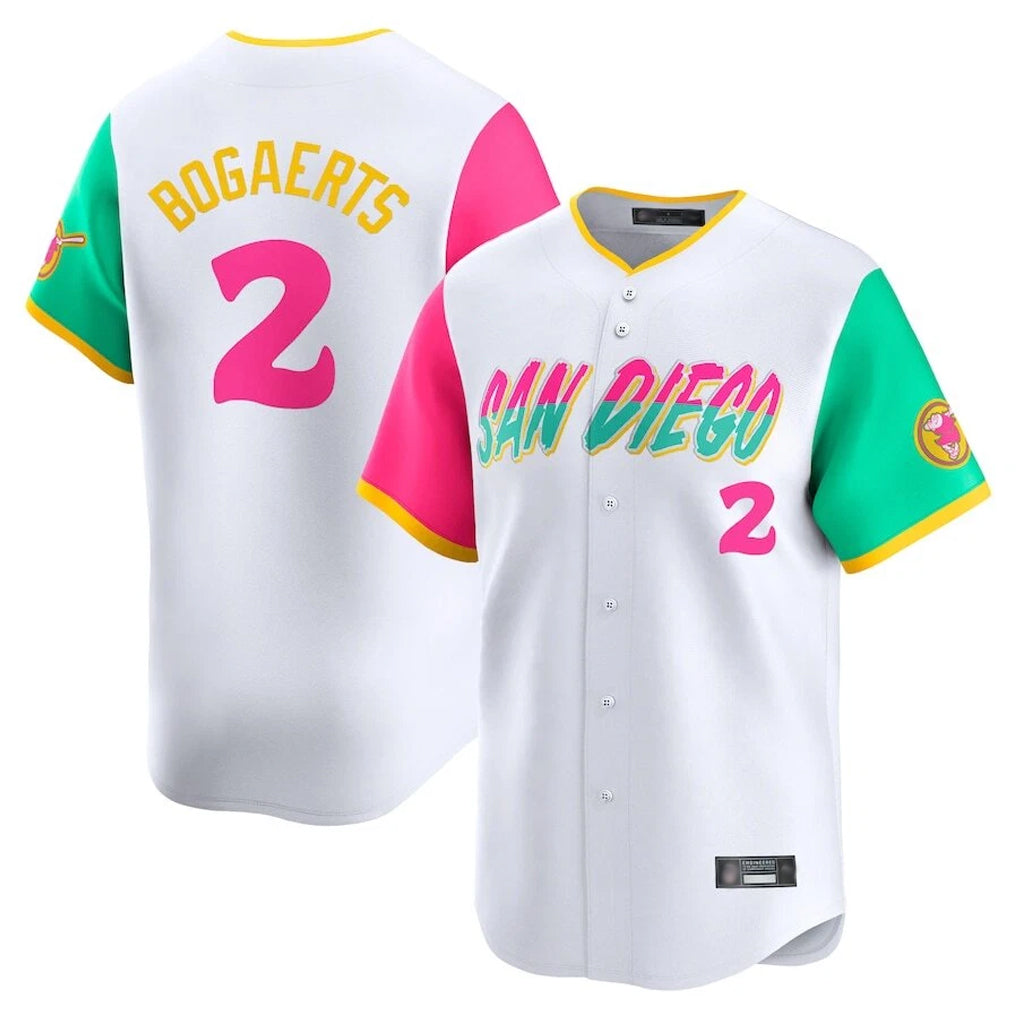Silnrao S.Diego Padres #2 Xander Bogaerts Player White City Connect Home Limited Stitched Jerseys