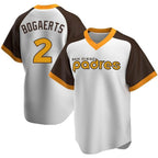 Silnrao S.Diego Padres #2 Xander Bogaerts Player White Home Cooperstown Collection Replica Game Stitched Jerseys