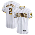 Silnrao S.Diego Padres #2 Xander Bogaerts Player White Home Limited Elite Stitched Jerseys
