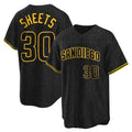 Silnrao S.Diego Padres #30 Gavin Sheets Player Black Snake Skin City Home Game Stitched Jerseys