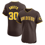 Silnrao S.Diego Padres #30 Gavin Sheets Player Brown Home Limited Elite Stitched Jerseys