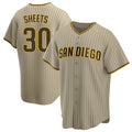 Silnrao S.Diego Padres #30 Gavin Sheets Player Khaki Home Game Stitched Jerseys