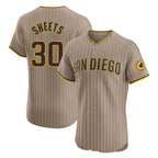 Silnrao S.Diego Padres #30 Gavin Sheets Player Khaki Home Limited Elite Stitched Jerseys