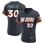 Silnrao S.Diego Padres #30 Gavin Sheets Player Obsidian 2026 City Connect Home Limited Elite T-shirt Stitched Jerseys