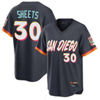 Silnrao S.Diego Padres #30 Gavin Sheets Player Obsidian 2026 City Connect Home Limited T-shirt Stitched Jerseys