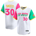 Silnrao S.Diego Padres #30 Gavin Sheets Player White City Connect Home Limited Stitched Jerseys