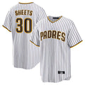 Silnrao S.Diego Padres #30 Gavin Sheets Player White Home Game Stitched Jerseys