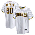 Silnrao S.Diego Padres #30 Gavin Sheets Player White Home Limited Game Stitched Jerseys