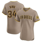 Silnrao S.Diego Padres #34 Michael King Player Khaki Home Limited Elite Stitched Jerseys