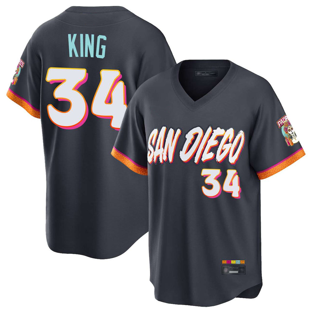 Silnrao S.Diego Padres #34 Michael King Player Obsidian 2026 City Connect Home Limited T-shirt Stitched Jerseys