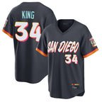 Silnrao S.Diego Padres #34 Michael King Player Obsidian 2026 City Connect Home Limited T-shirt Stitched Jerseys