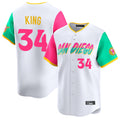 Silnrao S.Diego Padres #34 Michael King Player White City Connect Home Limited Stitched Jerseys