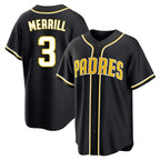 Silnrao S.Diego Padres #3 Jackson Merrill Player Black 2026 Fashion Home Stitched Jerseys