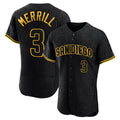 Silnrao S.Diego Padres #3 Jackson Merrill Player Black Snake Skin City Home Limited Elite Stitched Jerseys