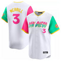 Silnrao S.Diego Padres #3 Jackson Merrill Player White City Connect Home Limited Stitched Jerseys