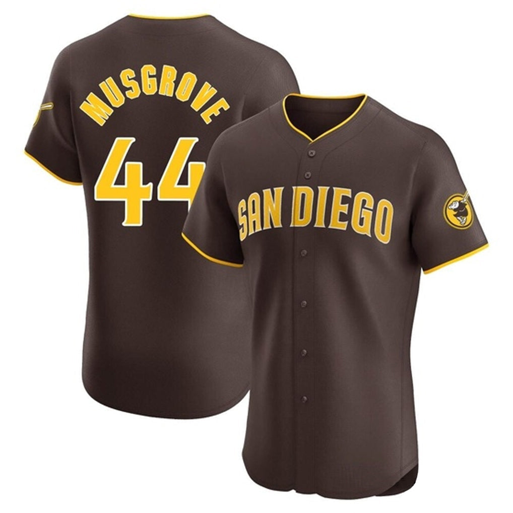 Silnrao S.Diego Padres #44 Joe Musgrove Player Brown Home Limited Elite Stitched Jerseys