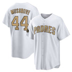 Silnrao S.Diego Padres #44 Joe Musgrove Player Gold All-Star Home Game Stitched Jerseys