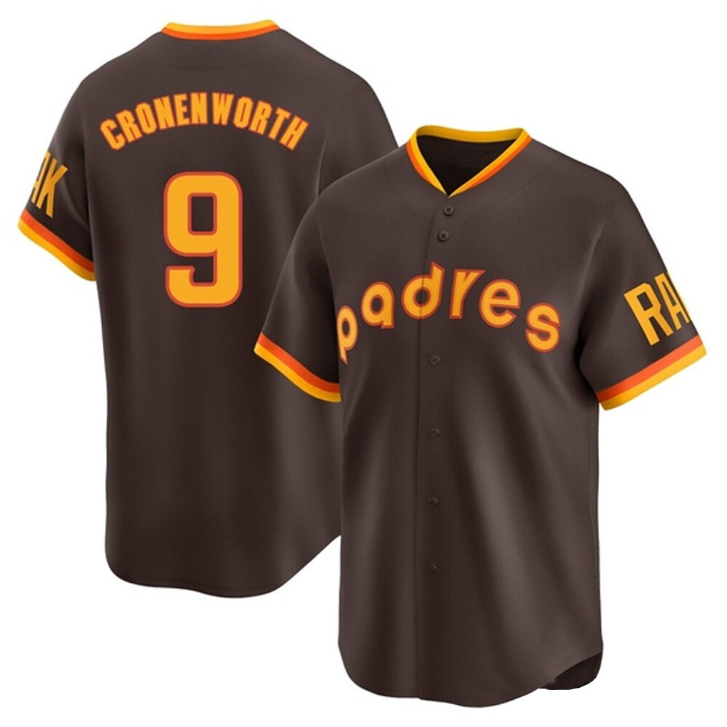 Silnrao S.Diego Padres #9 Jake Cronenworth Player Brown Home Cooperstown Collection Replica Game Stitched Jerseys