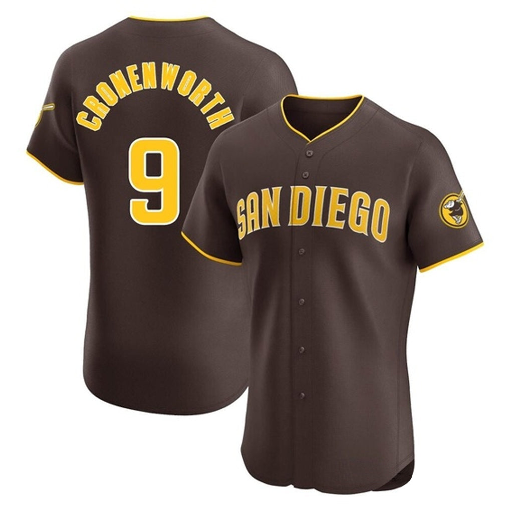 Silnrao S.Diego Padres #9 Jake Cronenworth Player Brown Home Limited Elite Stitched Jerseys