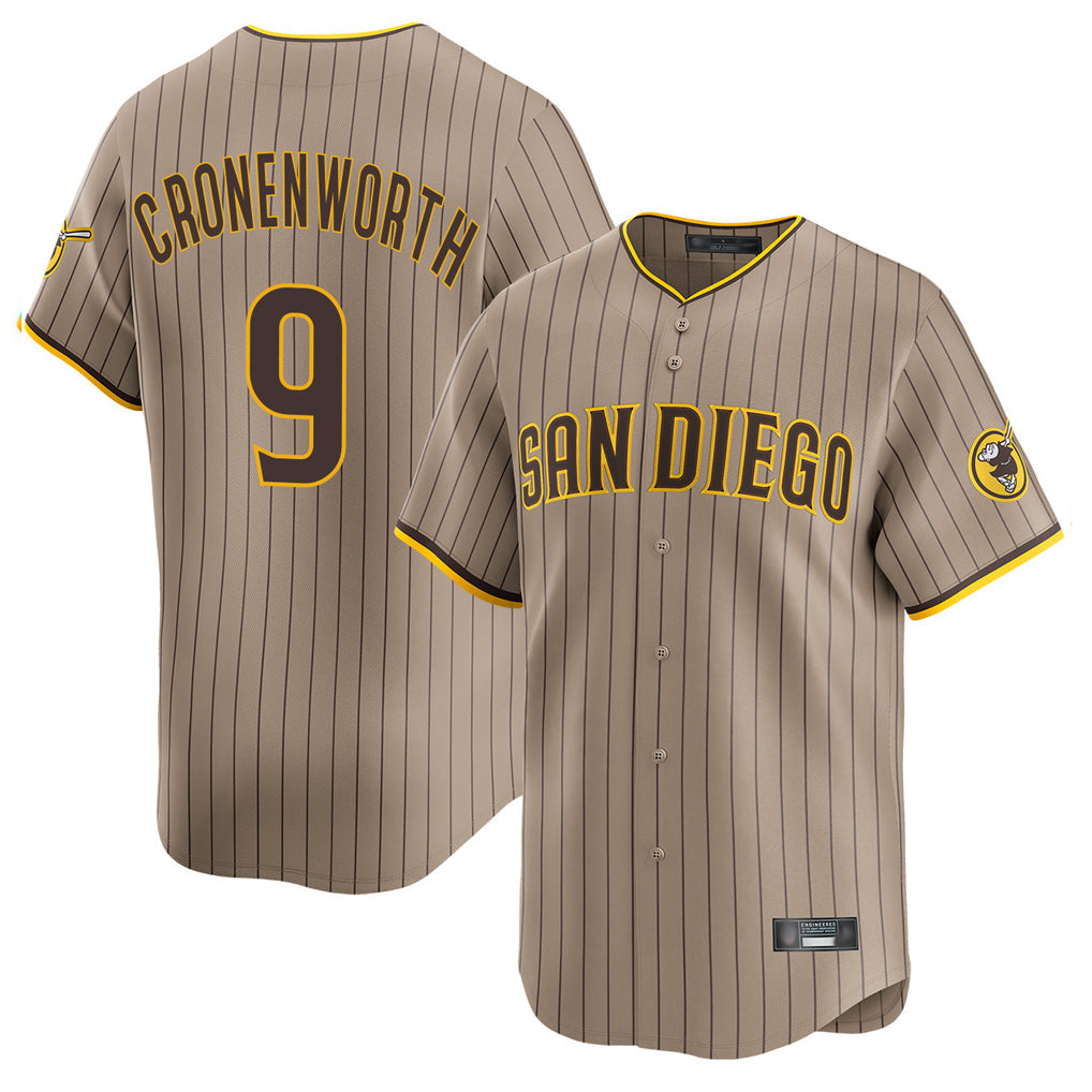 Silnrao S.Diego Padres #9 Jake Cronenworth Player Khaki Home Limited Stitched Jerseys