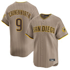 Silnrao S.Diego Padres #9 Jake Cronenworth Player Khaki Home Limited Stitched Jerseys