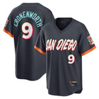 Silnrao S.Diego Padres #9 Jake Cronenworth Player Obsidian 2026 City Connect Home Limited T-shirt Stitched Jerseys