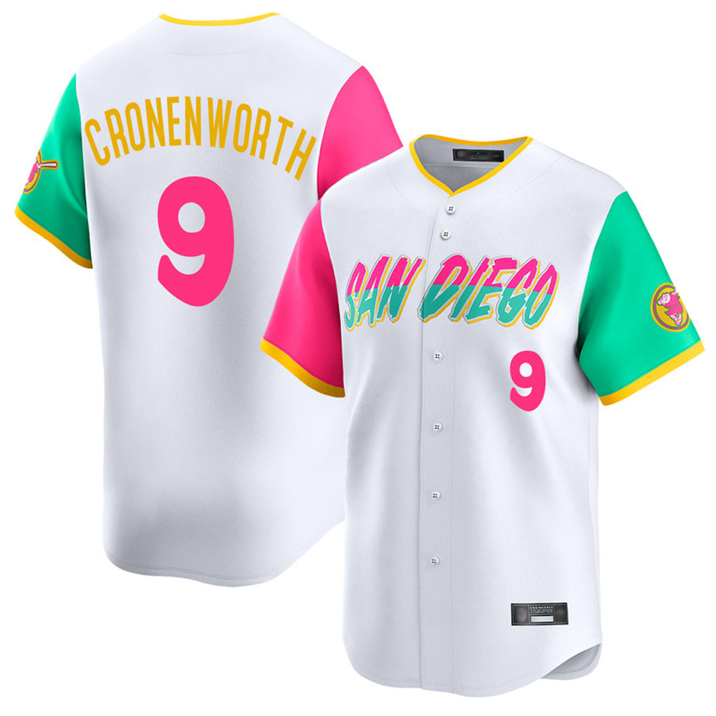 Silnrao S.Diego Padres #9 Jake Cronenworth Player White City Connect Home Limited Stitched Jerseys