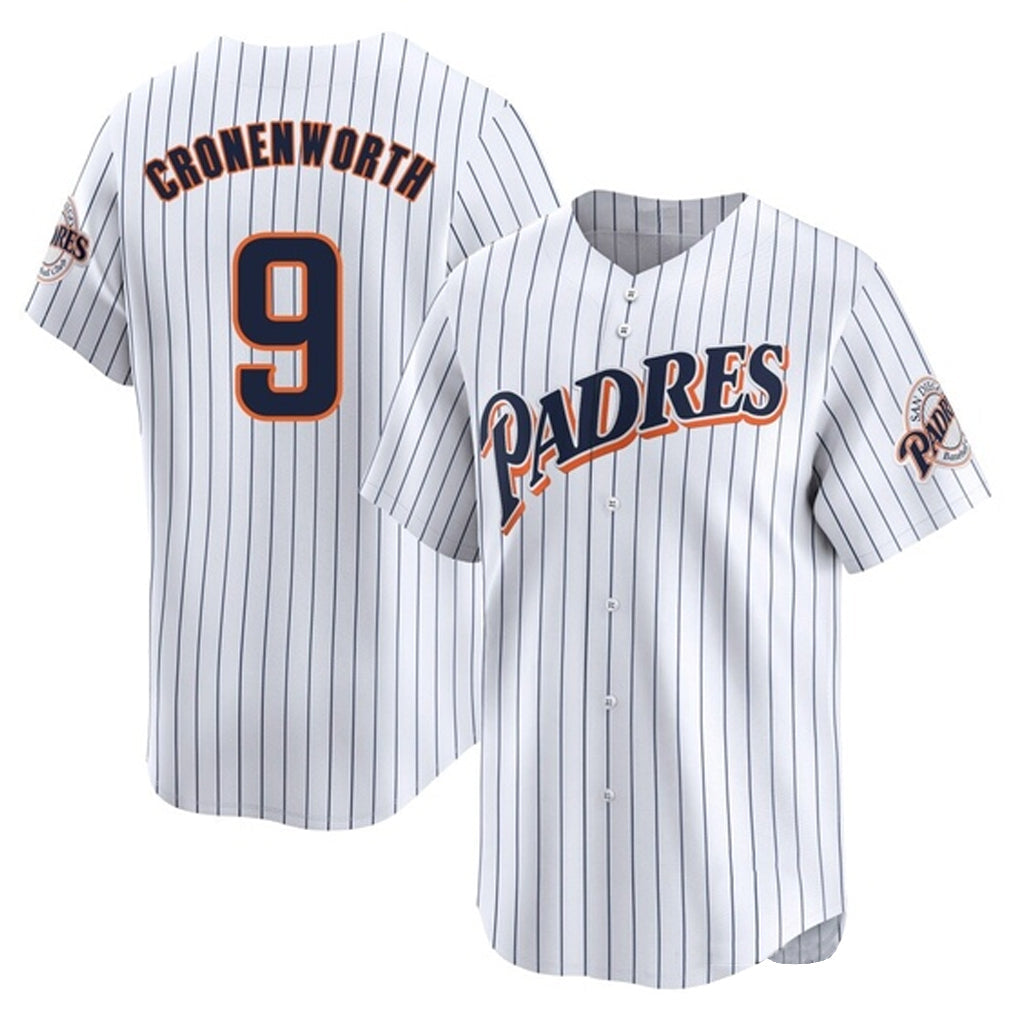 Silnrao S.Diego Padres #9 Jake Cronenworth Player White Cooperstown Collection Limited Home Stitched Jerseys