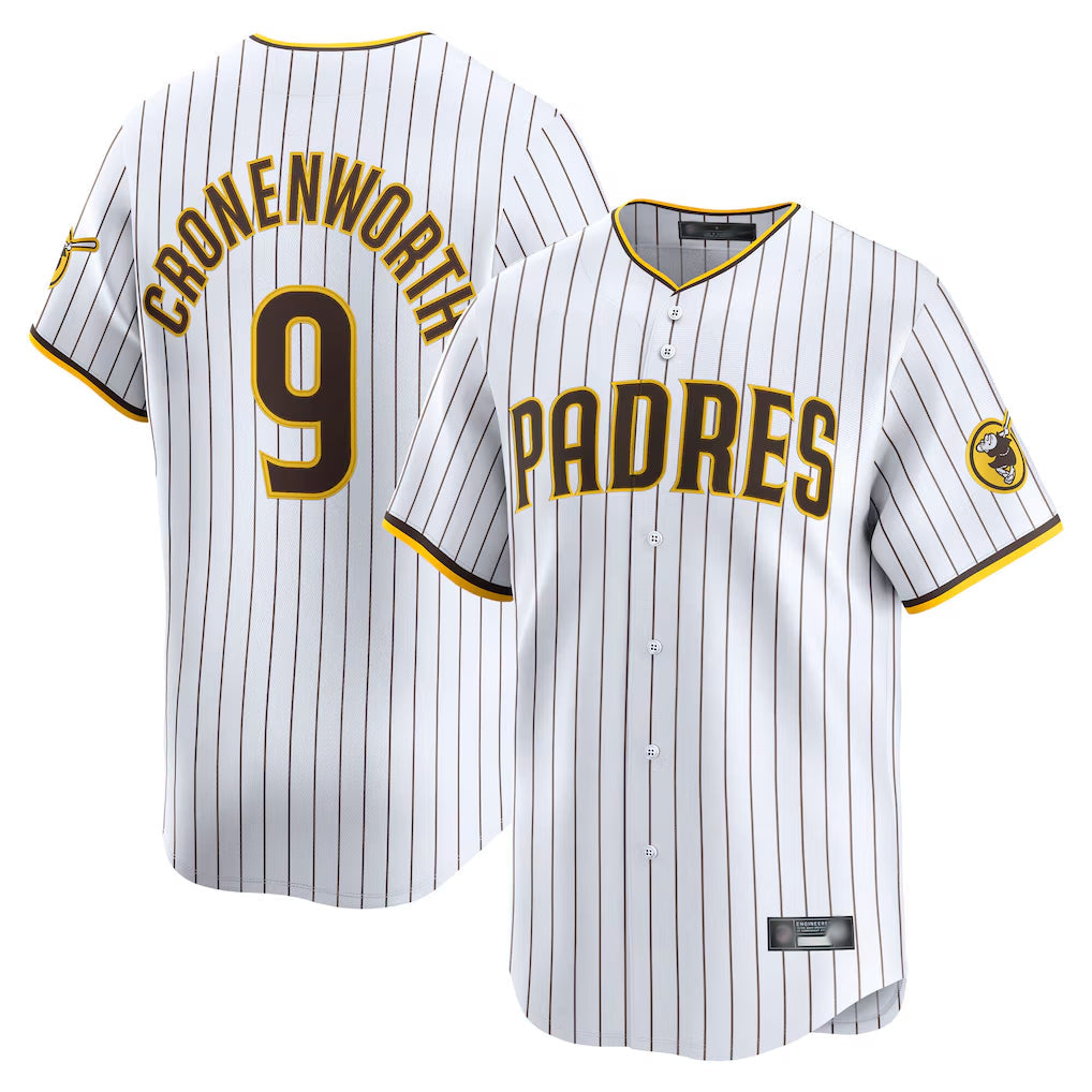 Silnrao S.Diego Padres #9 Jake Cronenworth Player White Home Limited Stitched Jerseys