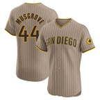 Silnrao S.Diego Padres #44 Joe Musgrove Player Khaki Home Limited Elite Stitched Jerseys