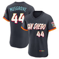 Silnrao S.Diego Padres #44 Joe Musgrove Player Obsidian 2026 City Connect Home Limited Elite T-shirt Stitched Jerseys