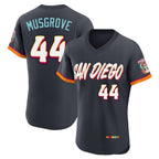 Silnrao S.Diego Padres #44 Joe Musgrove Player Obsidian 2026 City Connect Home Limited Elite T-shirt Stitched Jerseys