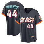 Silnrao S.Diego Padres #44 Joe Musgrove Player Obsidian 2026 City Connect Home Limited T-shirt Stitched Jerseys