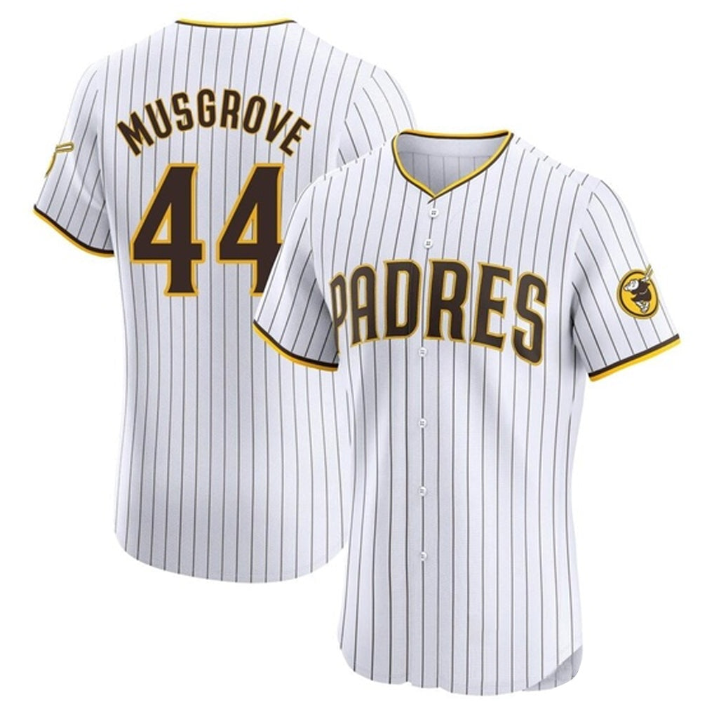 Silnrao S.Diego Padres #44 Joe Musgrove Player White Home Limited Elite Stitched Jerseys