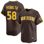 Silnrao S.Diego Padres #58 Wandy Peralta Player Brown Home Limited Stitched Jerseys