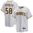 Silnrao S.Diego Padres #58 Wandy Peralta Player White Home Game Stitched Jerseys